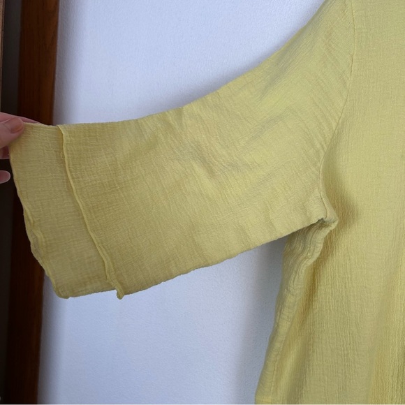 Soft Surroundings Siesta Key Tunic Top Yellow Cotton Gauze Lightweight Large - Picture 5 of 11